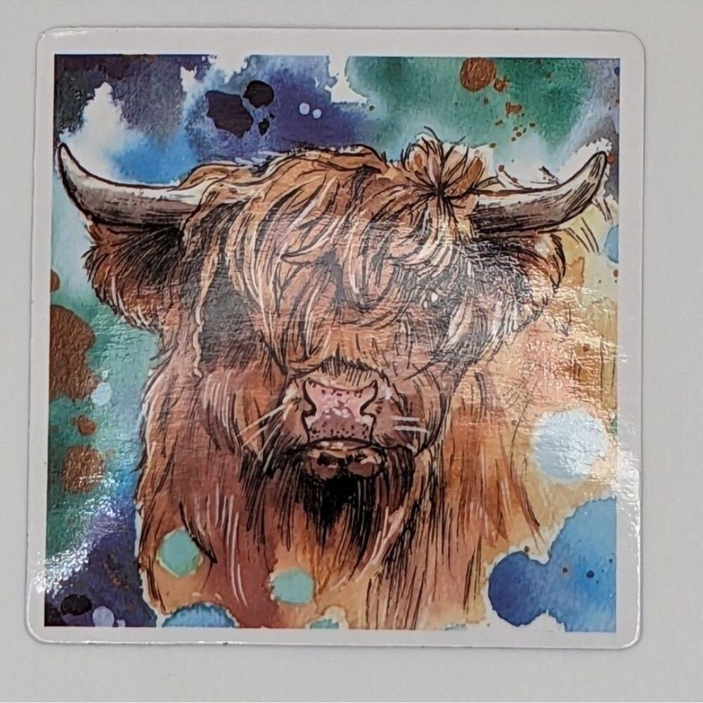 Highland Cow Sticker Western Farmhouse‎ Decor Highland Cattle